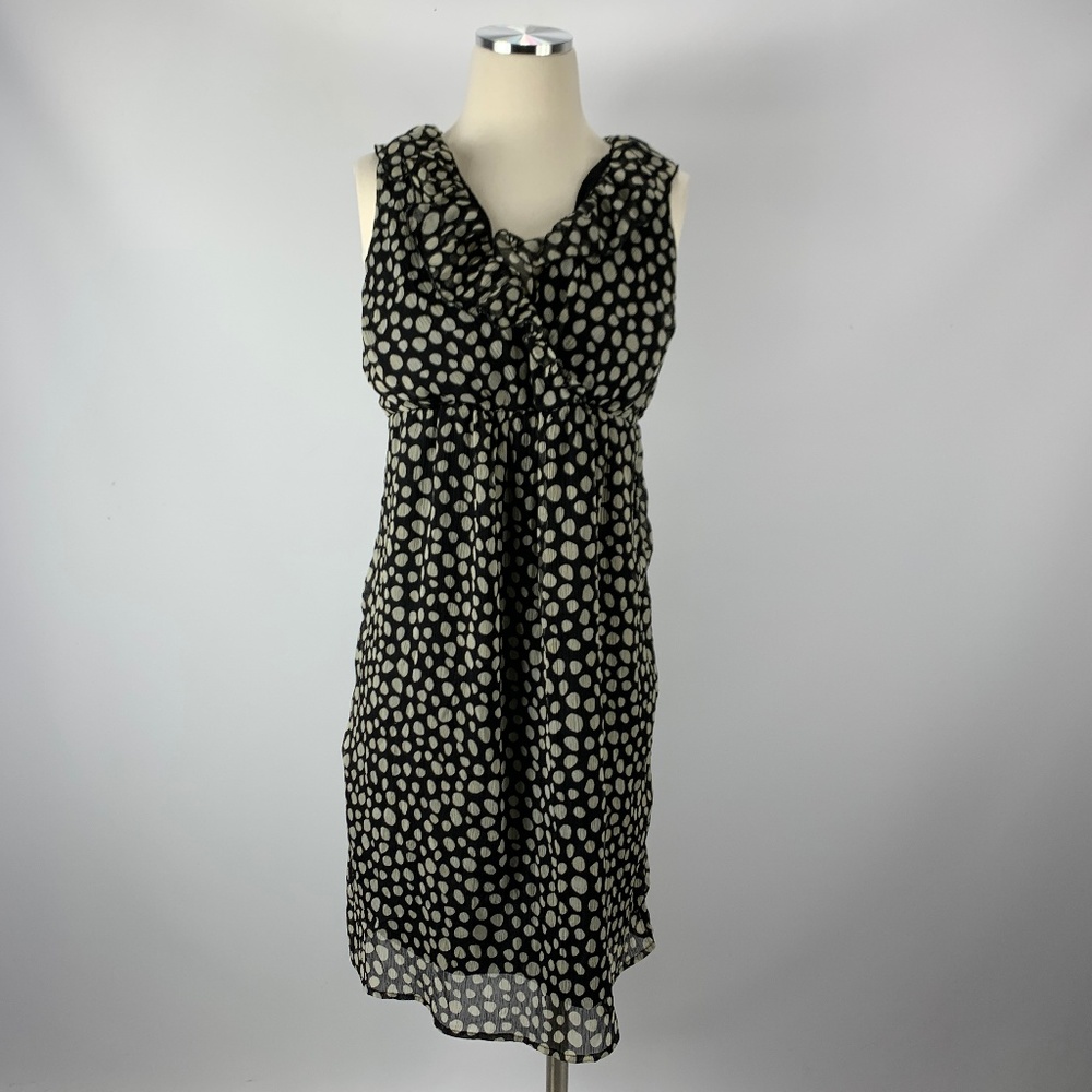 Motherhood Maternity Small Dress Black White Polka